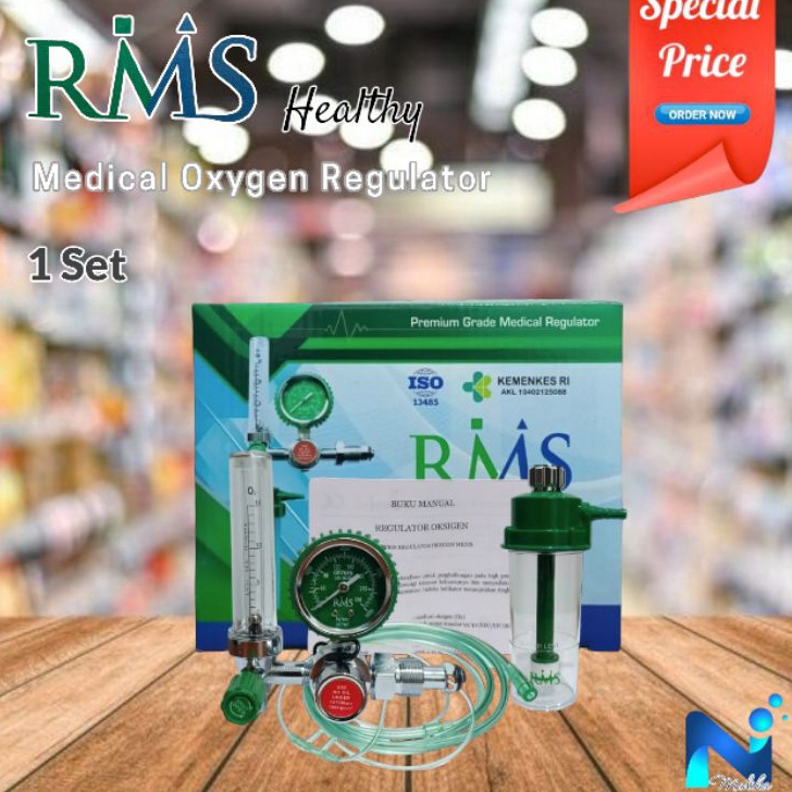 DIJAMIN BARU Medical Oxygen Regulator Original RMS  Regulator Tabung Medis Oksigen O2 RMS