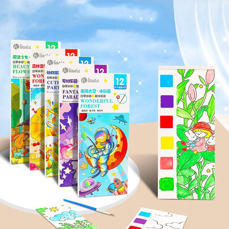 

Paket Set Lukis 12 Lembar / Lukis Anak / Belajar Lukis / Mewarnai Cat air