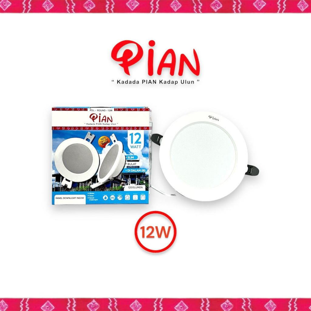 PIAN Downlight IB Led Panel 12 Watt