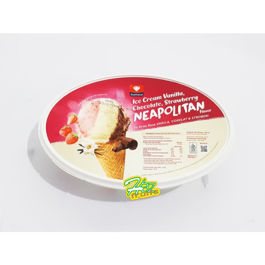 Es Krim Neapolitan Diamond 700 Ml