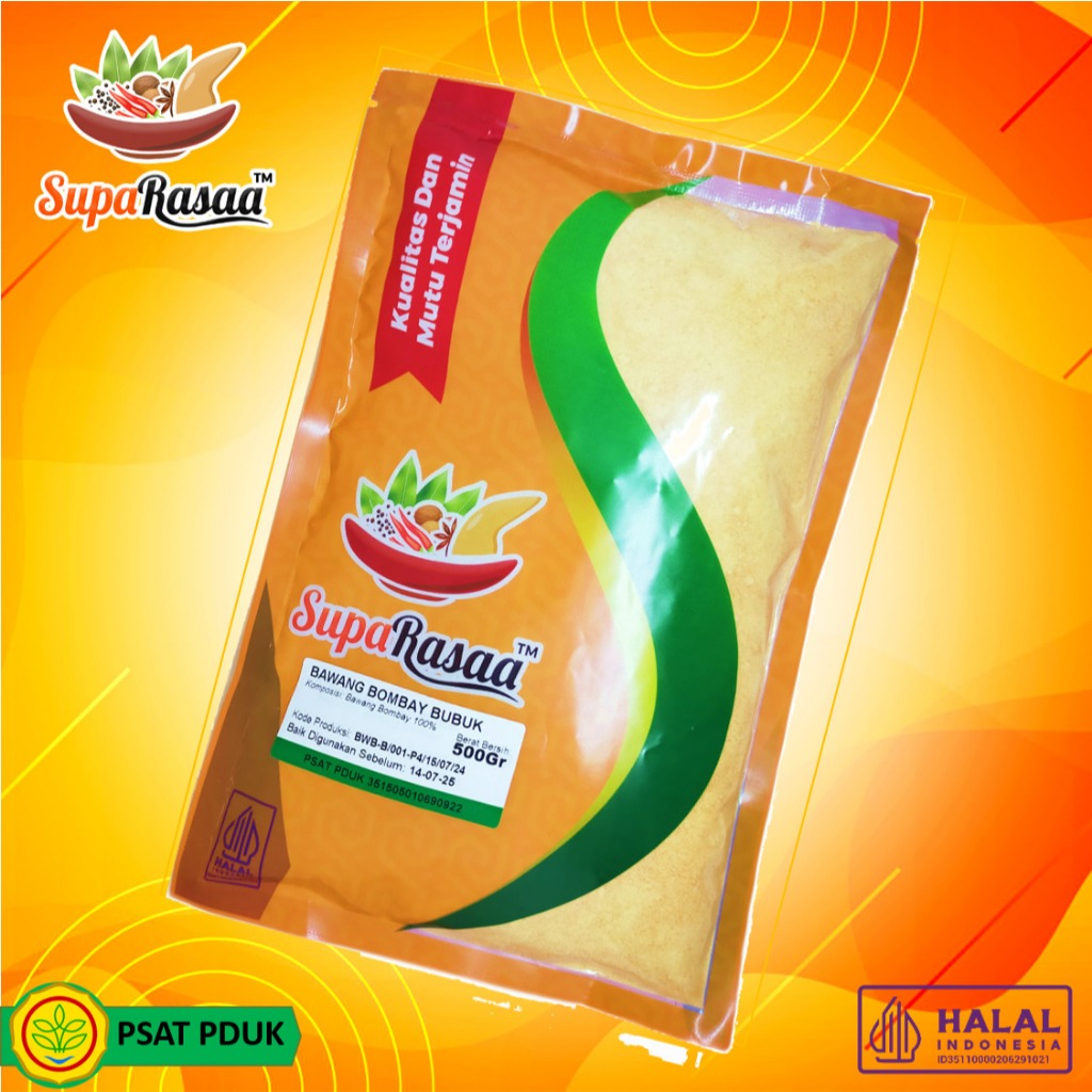 

Bawang Bombay Bubuk 500Gr - Bumbu Dapur Alami untuk Masakan Lezat & Sehat