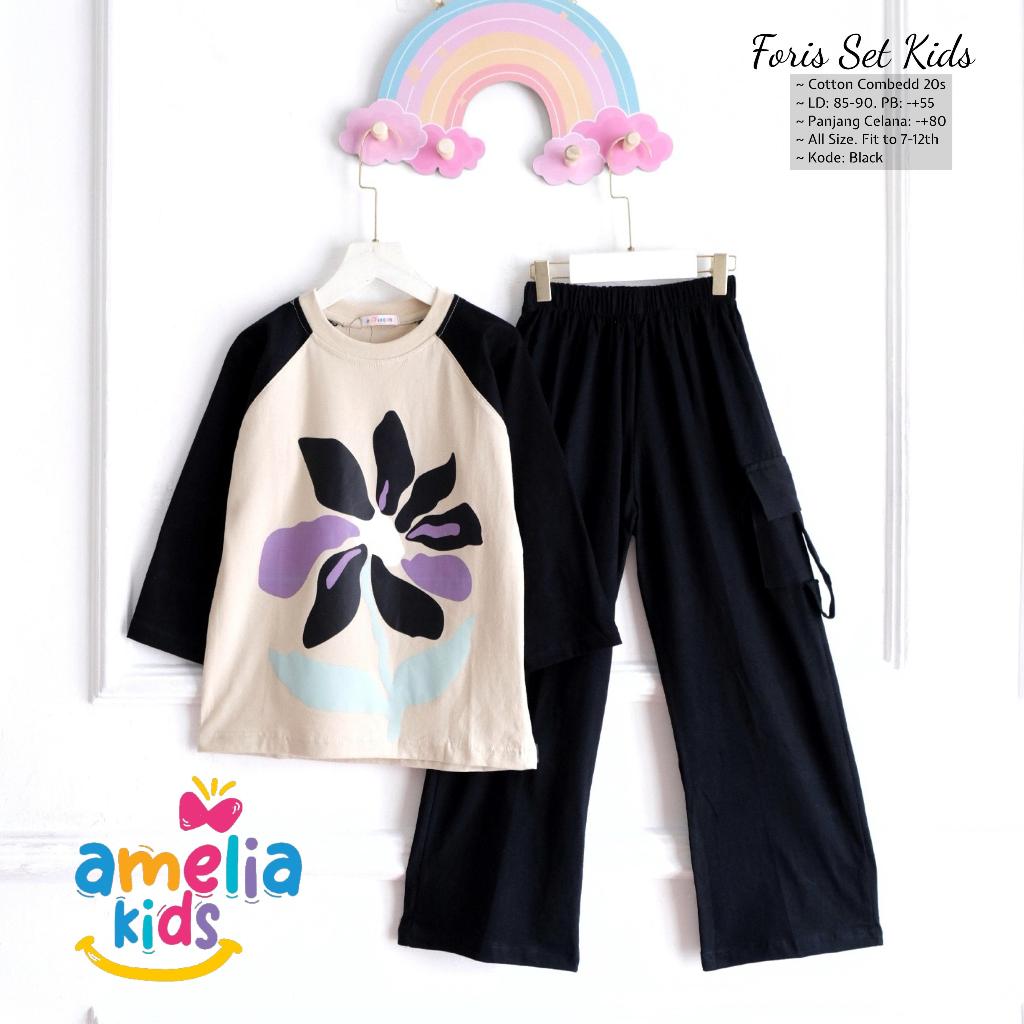 Setelan Anak Perempuan Umur 7 Tahun - 12 Tahun, Foris Set Kids by Amelia Solo