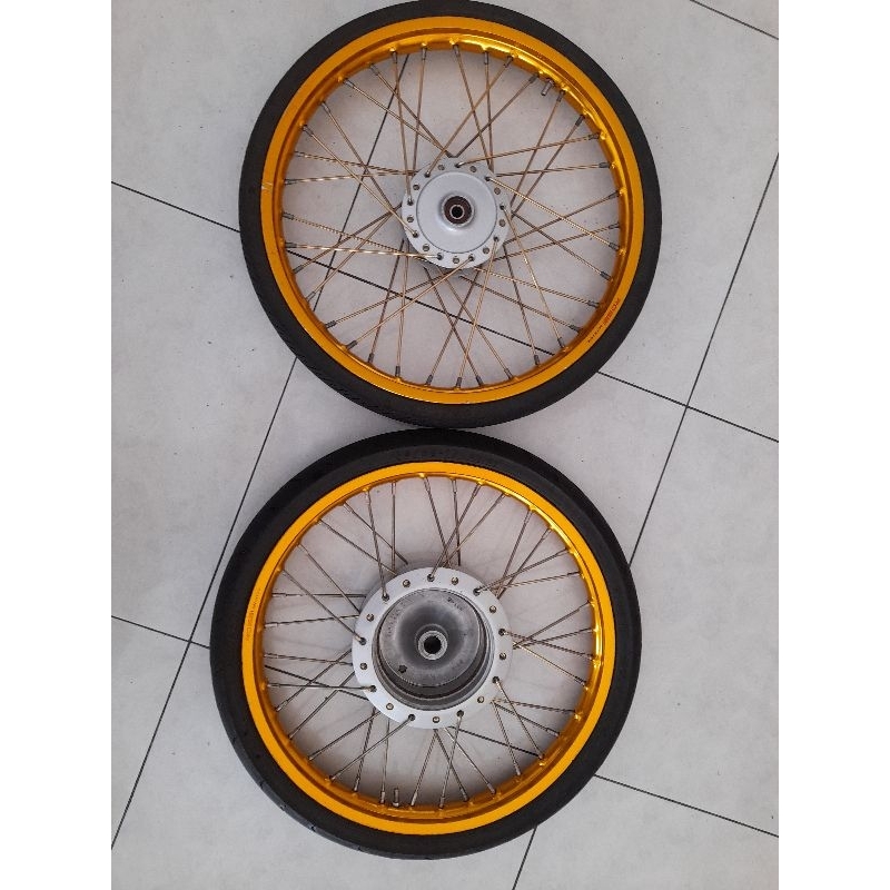 Velg  R17 jari jari beat fi/karbu, deluxe, Genio Vario110 Scoopy Tromol Ori set Ban teball