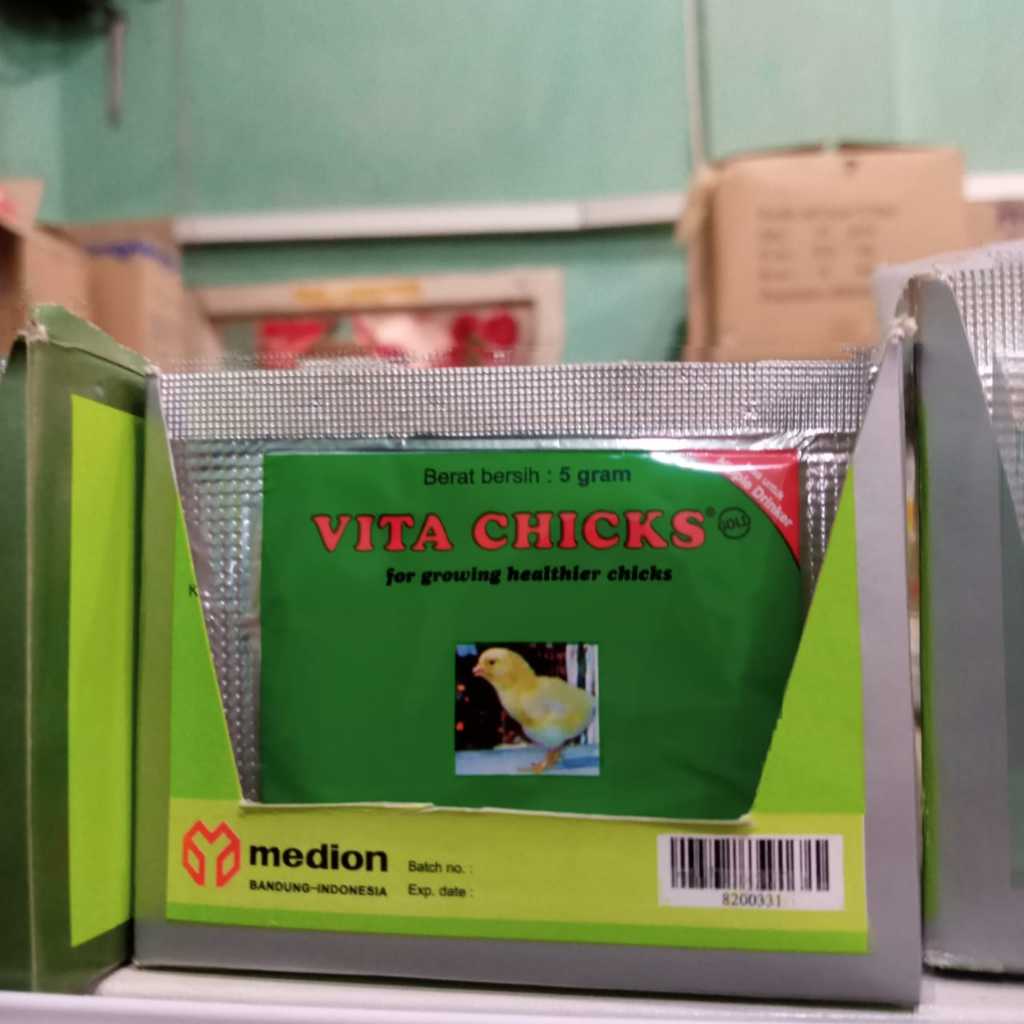 Vitachick 5 Gram Vitamin Pertumbuhan Anak Ayam Broiler Unggas - MEDION