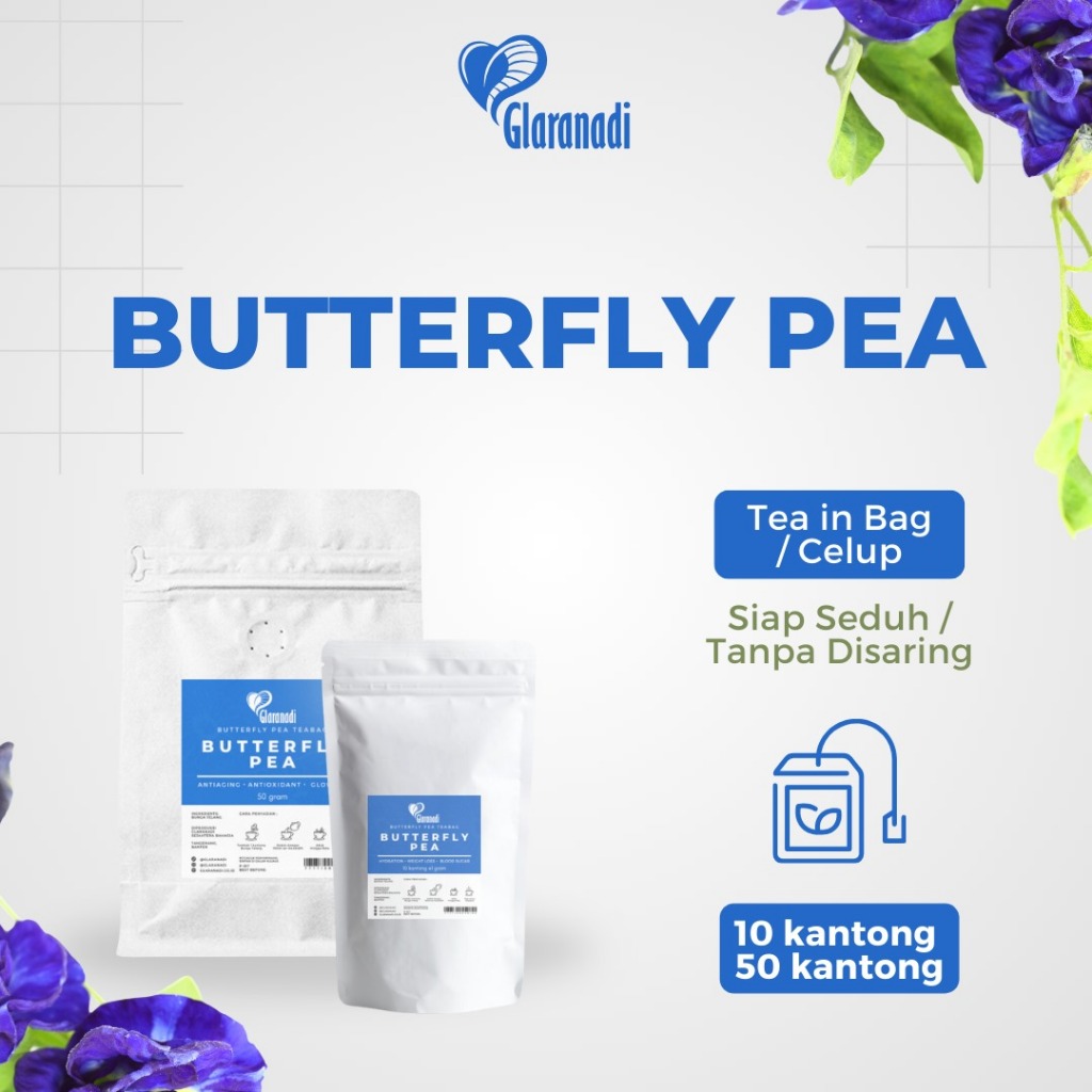 

GLARANADI - Teh Bunga Memelihara Kesehatan Mata / Telang Kering (Butterfly Pea Tea) 10 g