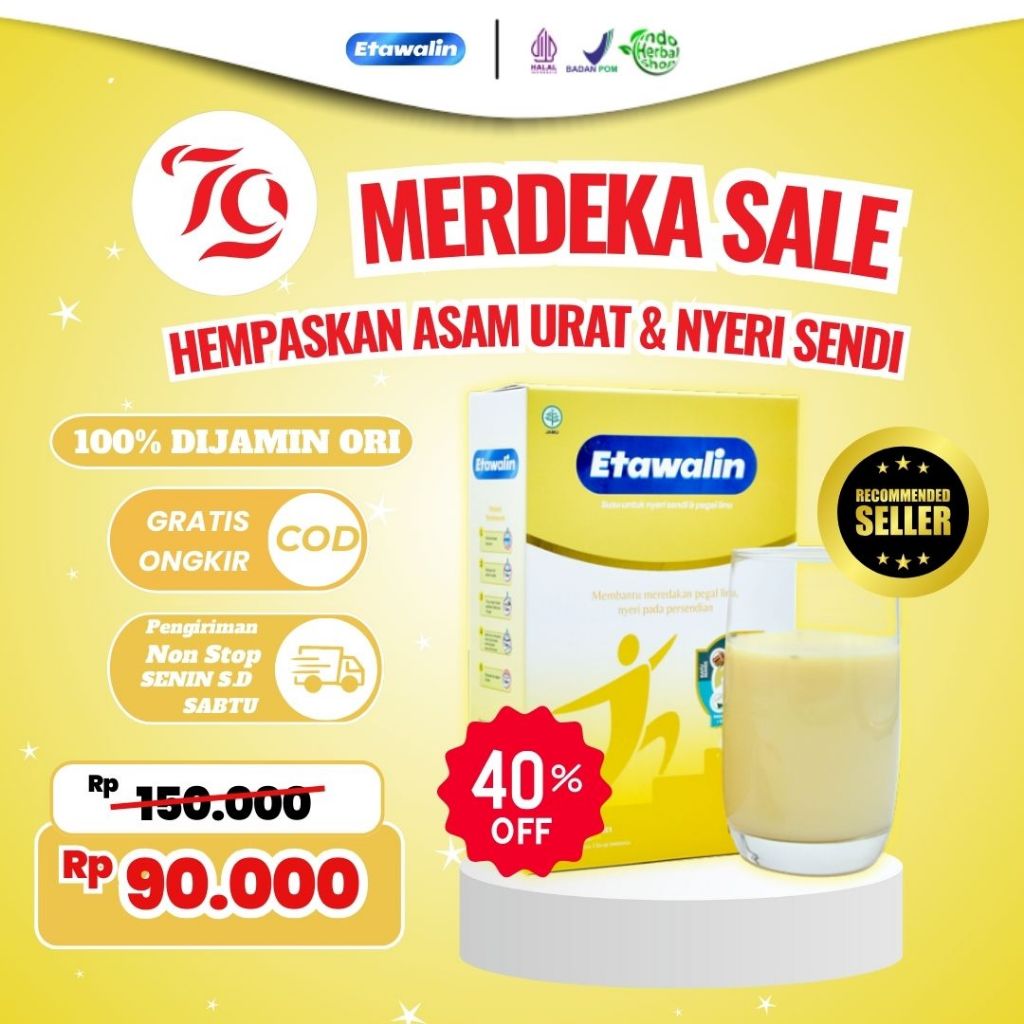 

Merdeka Sale Etawalin Susu Kambing Etawa Solusi Asam Nyeri Sendi dan Kepadatan Tulang 1 Box