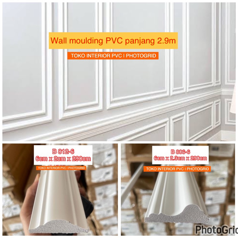 List Moulding Wall Moulding PVC List Profile List Plafon Dekorasi Dinding Ruang Tamu Mewah Interior