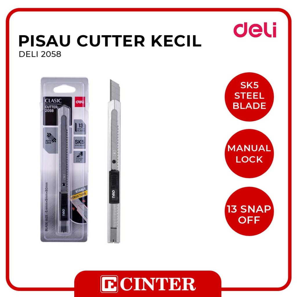 

DELI - CUTTER / PISAU KATER 2058 SILVER ( DLC0001718)