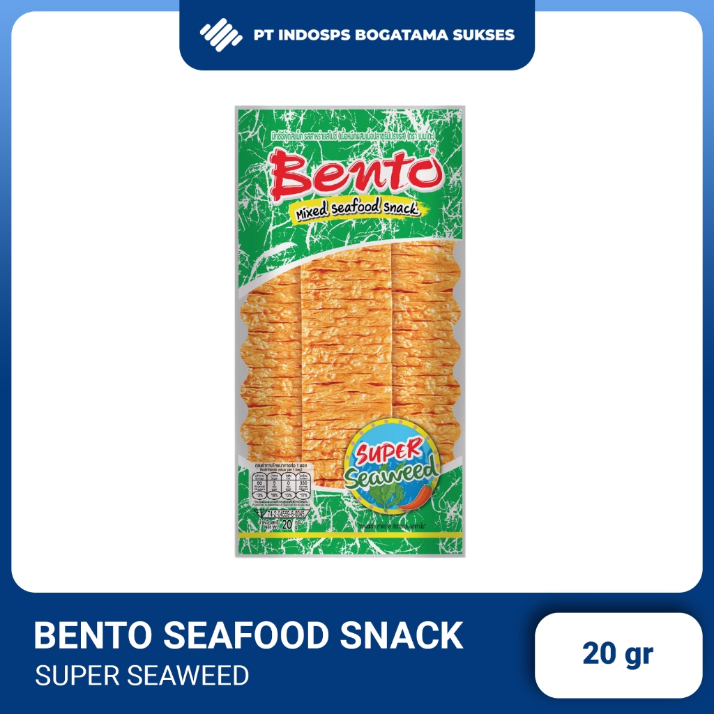 

Bento Squid Snack Juhi 20 gr (Import Thailand) Green Super Seaweed