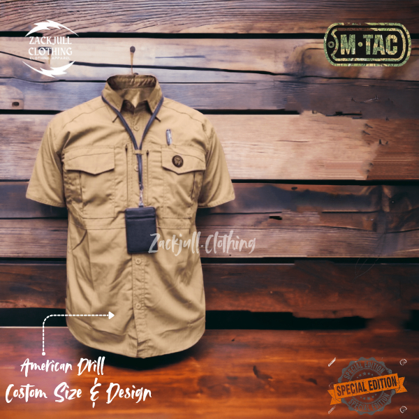 Kemeja Tactical M-TAC ORIGINAL Putih Lengan Pendek Baju Kantor Lapangan Reskrim Outdoor Activities