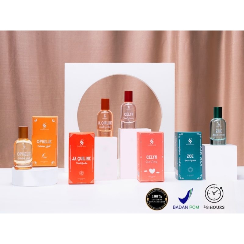 Parfume Pria & Wanita Summerscent EDT / Celyn / Ophelie / Ja quiline / Zoe (35ml)