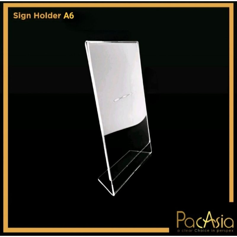 

Tent Card Hodler | Tempat QRIS | Sign Holder Stand Up Acrylic A6 | Tempat Brosur Akrilik T