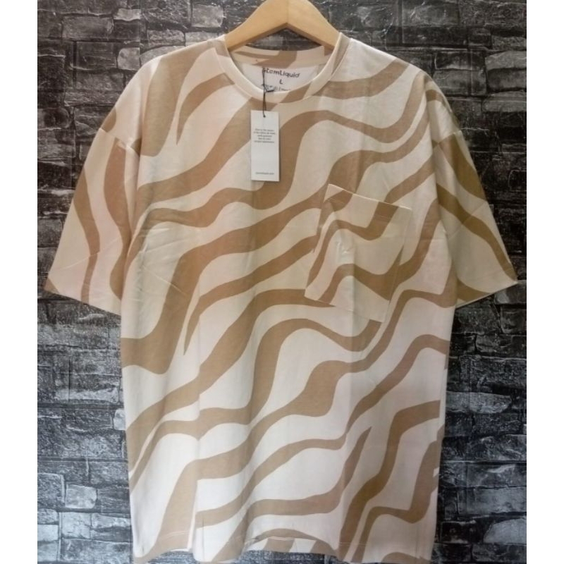 Kaos Distro Oversize Ukuran Besar Motif Printing Lengan Pendek Pria Wanita