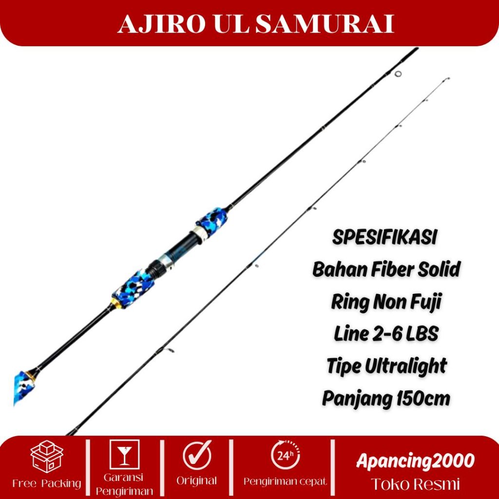 joran ul ultralight ajiro samurai 150cm