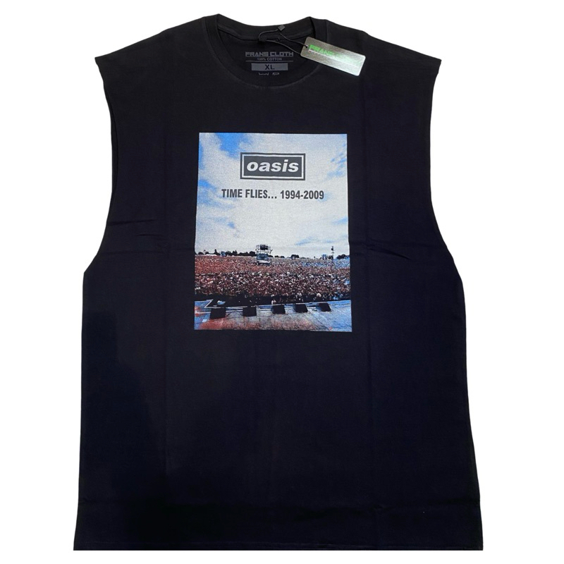 KAOS DISTRO "OASIS" / KAOS VEST TOP / LEKBONG PRIA