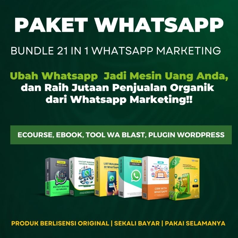 Paket 21 in 1 [Whatsapp] WA Marketing Lisensi Original