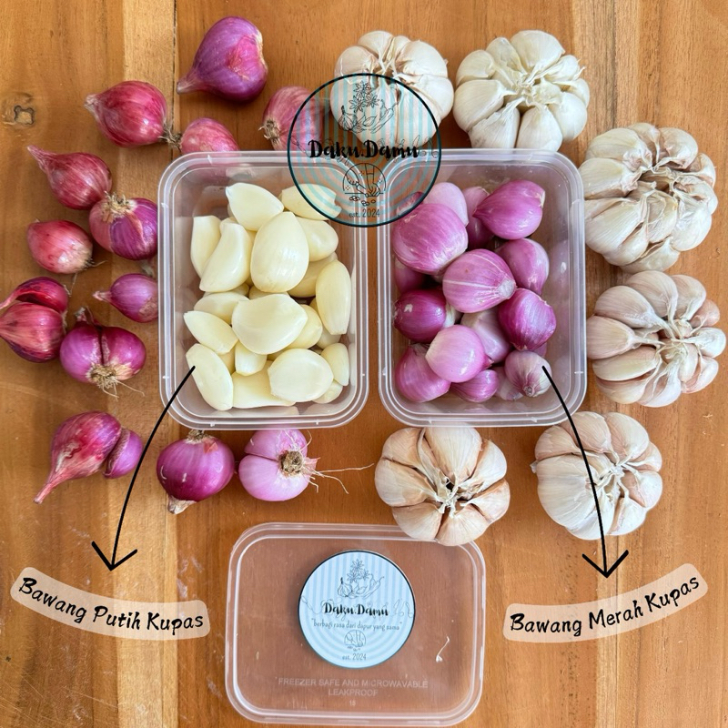 

KIRIM INSTANT/SAMEDAY Bawang Merah Kupas - Bawang Putih Kupas 100gr