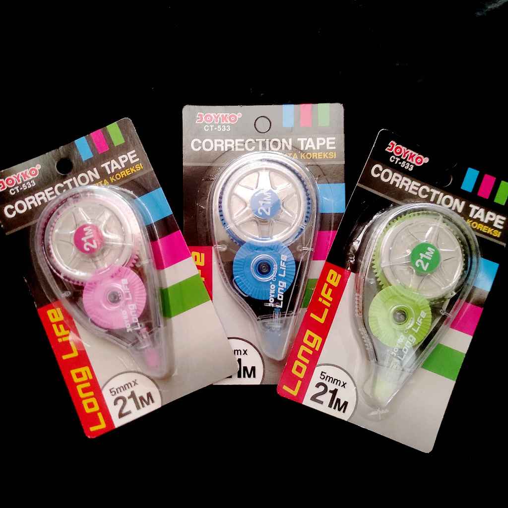 

Joyko Correction Tape Kortep Tipe X Pita Kertas Long Life CT-533 panjang 21meter