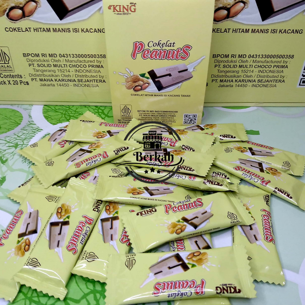 

Coklat Peanuts d'KING [1 pack isi 20 pcs] BPOM-HALAL