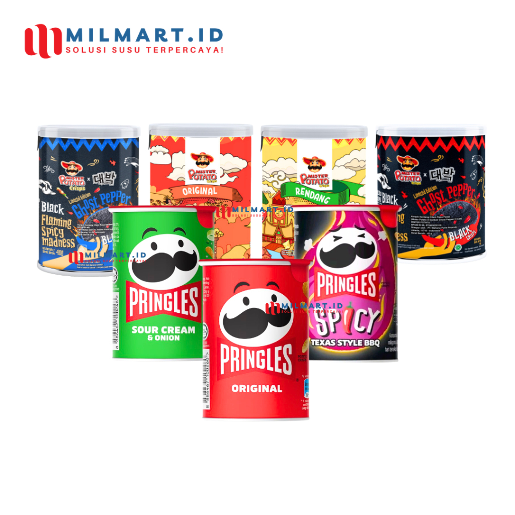 

MAMEE MISTER POTATO CRISPS KALENG KECIL PRINGLES POTATO CHIPS KERIPIK CAMILAN MR POTATO SNAK KENTANG