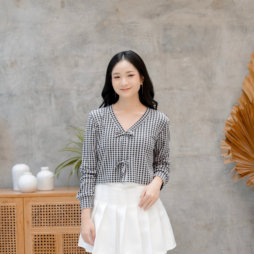 Bow tie cardigan | cardigan sweater wanita remaja dewasa kekinian baju atasan lengan panjang model k