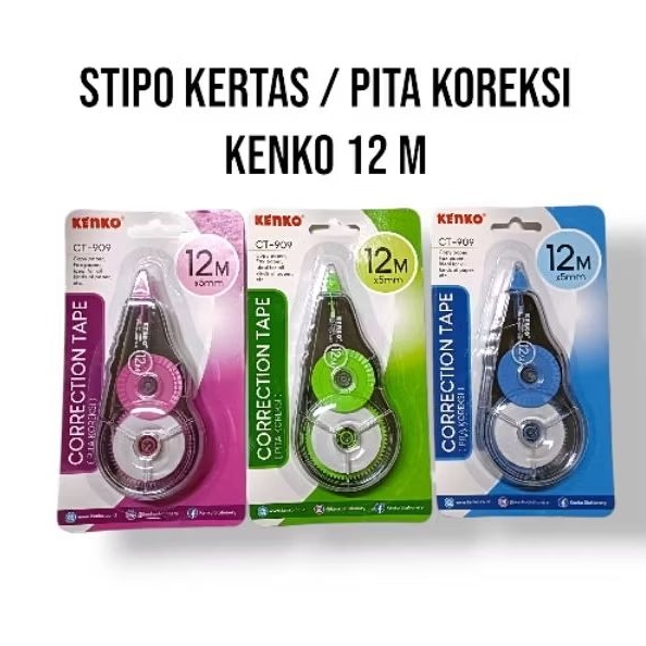 

stipo kertas kenko 909/ tipe X pita koreksi / correction tape kenko 12 m ( 1 pcs)