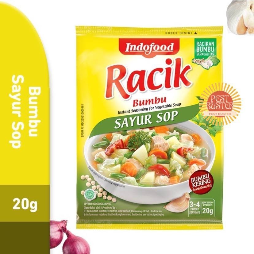 

RACIK BUMBU INSTANT INDOFOOD SAYUR SOP 1 renceng (isi 10 sachet)