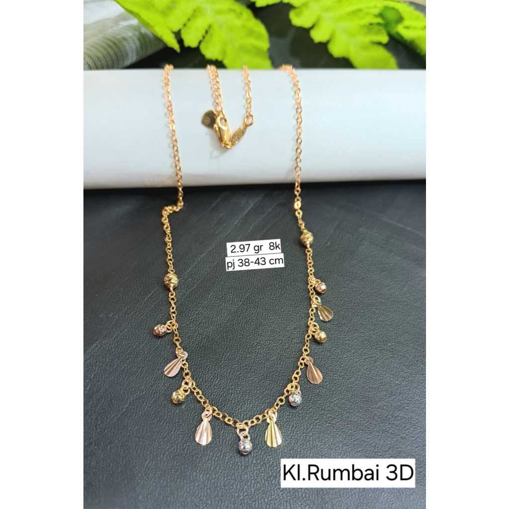 kalung fashion rumbai 3warna kadar 375 8k