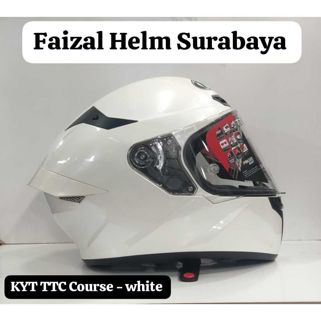 KYT TTC COURSE SOLID WHITE ORIGINAL HELMET