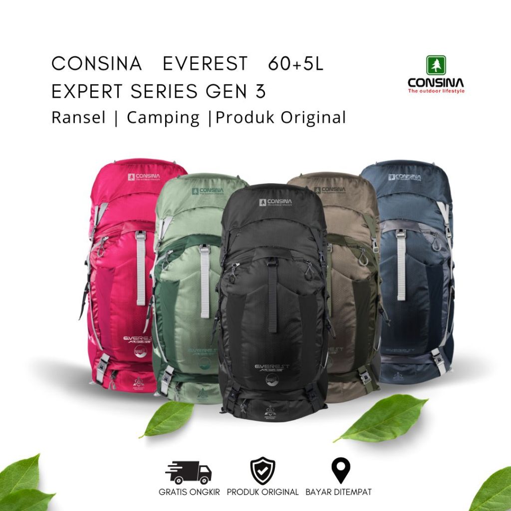 CARRIER CONSINA EVEREST 60+5L EXPERT SERIES RANSEL GUNUNG GEN 3