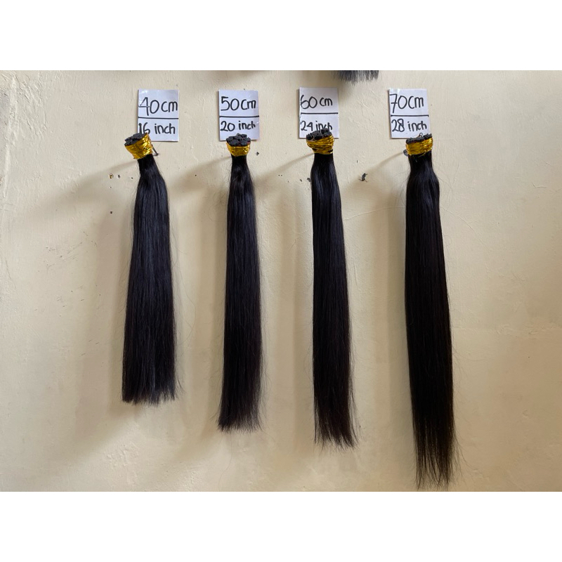 RAMBUT SAMBUNG HAIR EXTENSION ASLI MANUSIA PREMIUM 50cm
