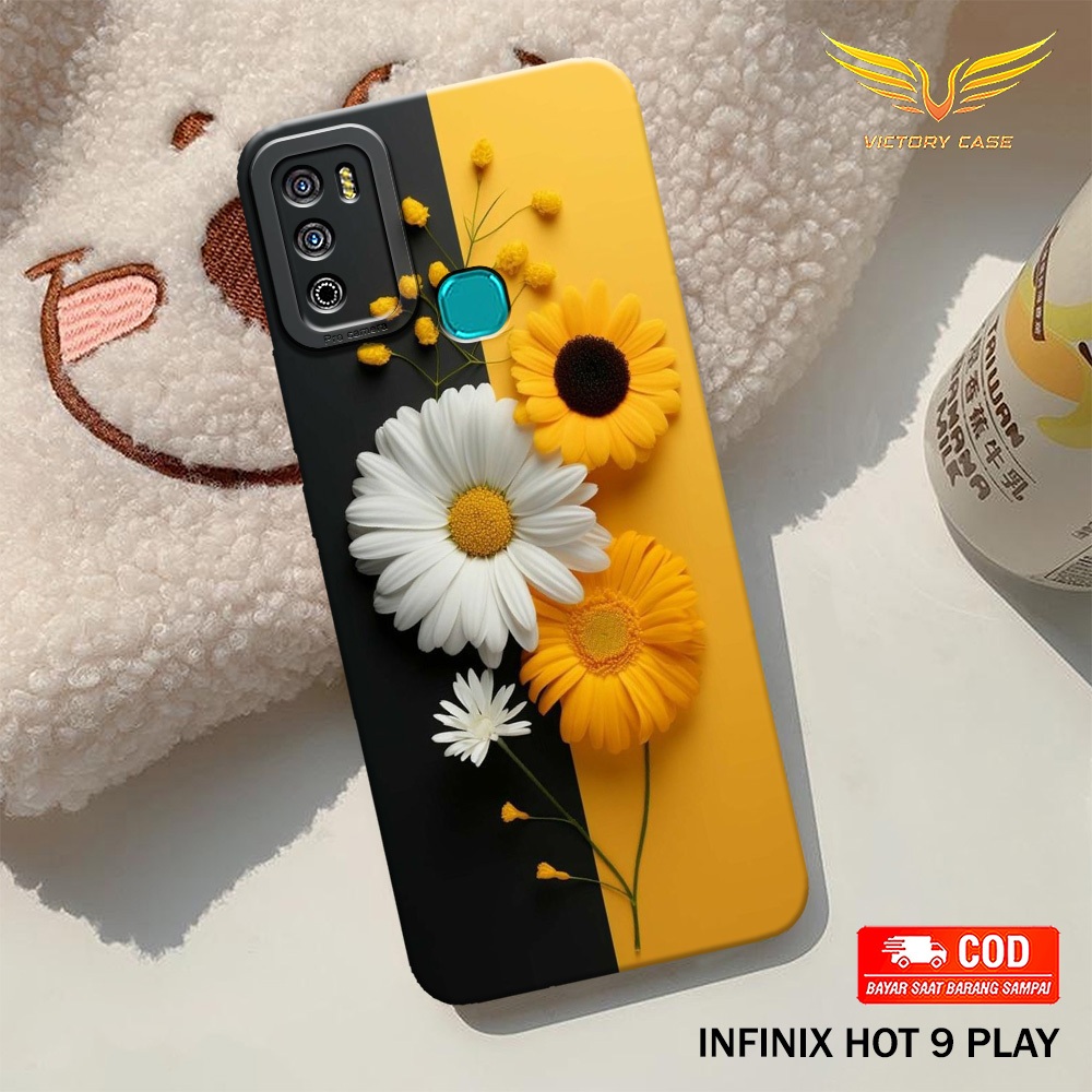 New Bunga Case - Softcase Infinix Hot 9 Play - Terbaru - Case Hp Infinix Hot 9 Play - Casing Infinix