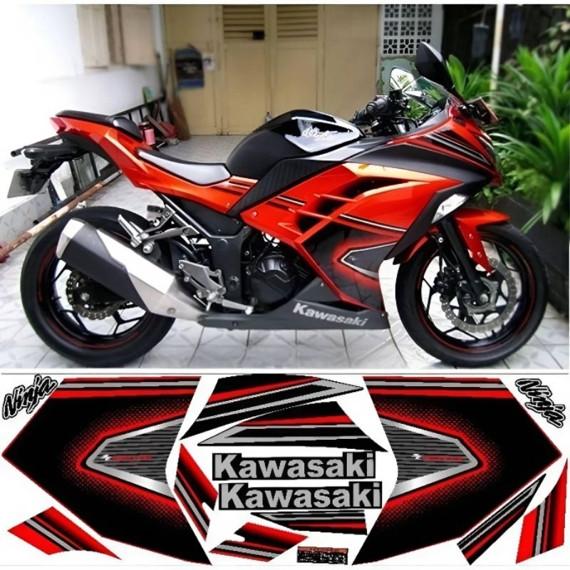Striping / Stiker Kawasaki Ninja 250 FI SE Orange