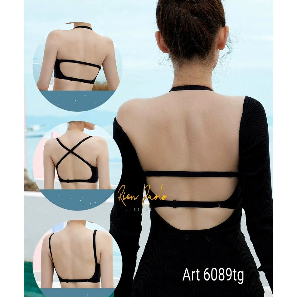 Premium Bra BH + Celana Dalam CD G String Set Sexy Hot Lingerie Kancing Depan Tanpa Kawat Motif Bord