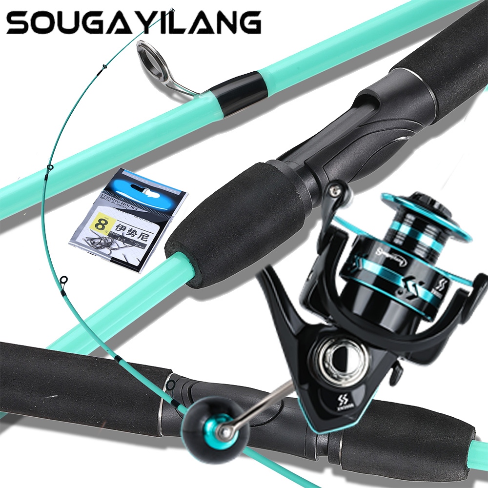 Sougayilang Joran Pancing Set 1.8 Joran Dan 2000-7000 Full Metal Reel Pancing Joran Set Lengkap