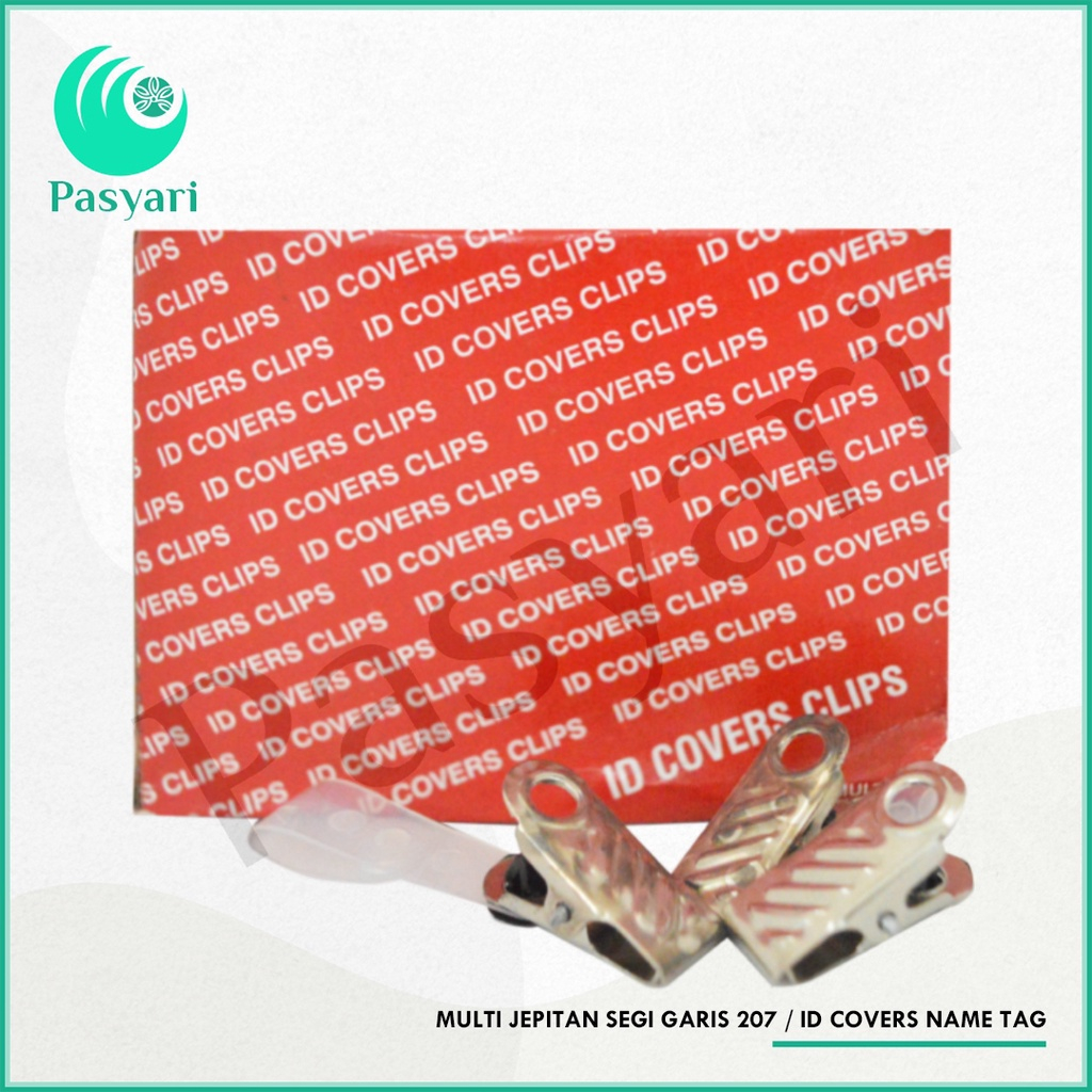 

[Per 5 Pcs ] Multi Jepitan Segi Garis 207 / Id Covers Name Tag