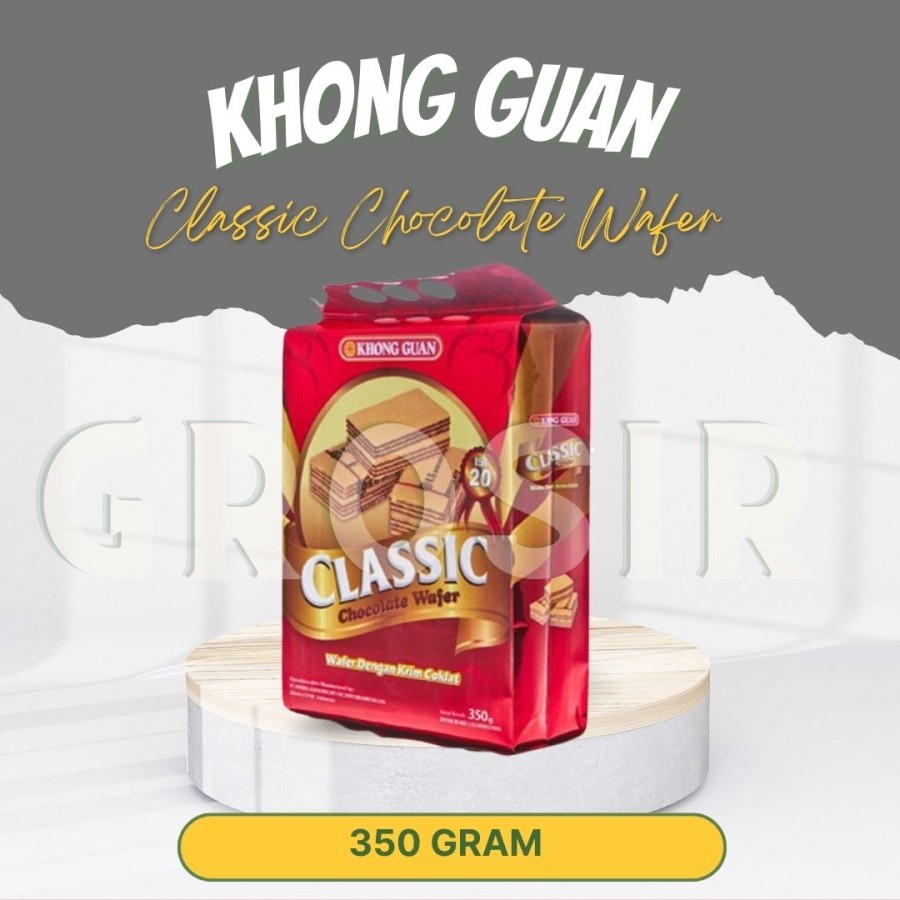 

Cemilan / Khong Guan Classic Chocolate Wafer 350 gr / Halal