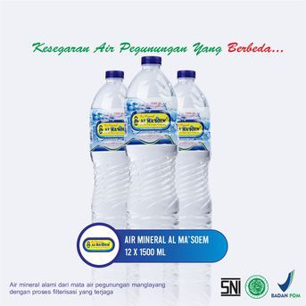 

Al Masoem Air Minum Mineral Botol 1500 ml / 1,5 Liter - 1 dus ( 12 pcs )