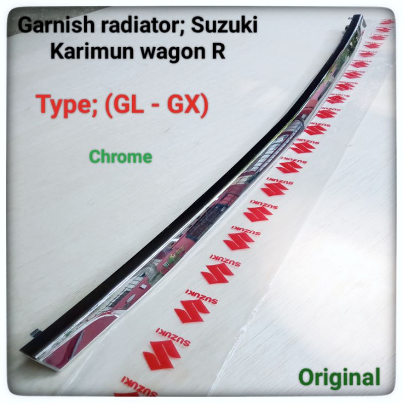 List depan Karimun wagon R GL GX garnish radiator atas Karimun wagon R list grill chrome Karimun wag