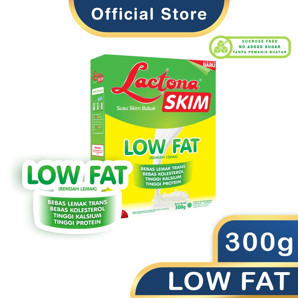 

LACTONA SKIM Low Fat Susu Nutrisi dan Diet 300 Gram