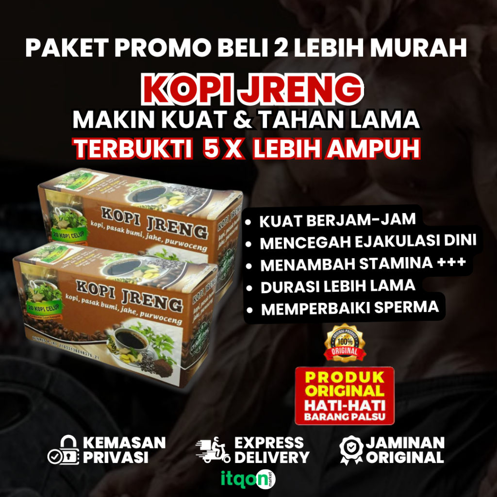 

PAKET 2 BOX - Kopi Jreng Menjaga Kebugaran Tubuh Selama Bertempur Meningkatkan GairaH isi 20s