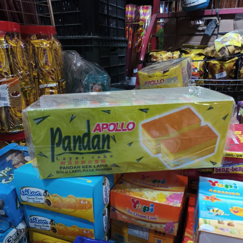 

Bolu apollo rasa pandan isi 24 pcs exp 2025