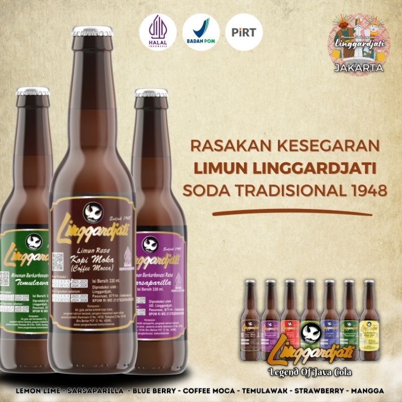 Limun Linggarjati 330ml Halal | Soda jadul linggardjati orson legendaris botol kaca