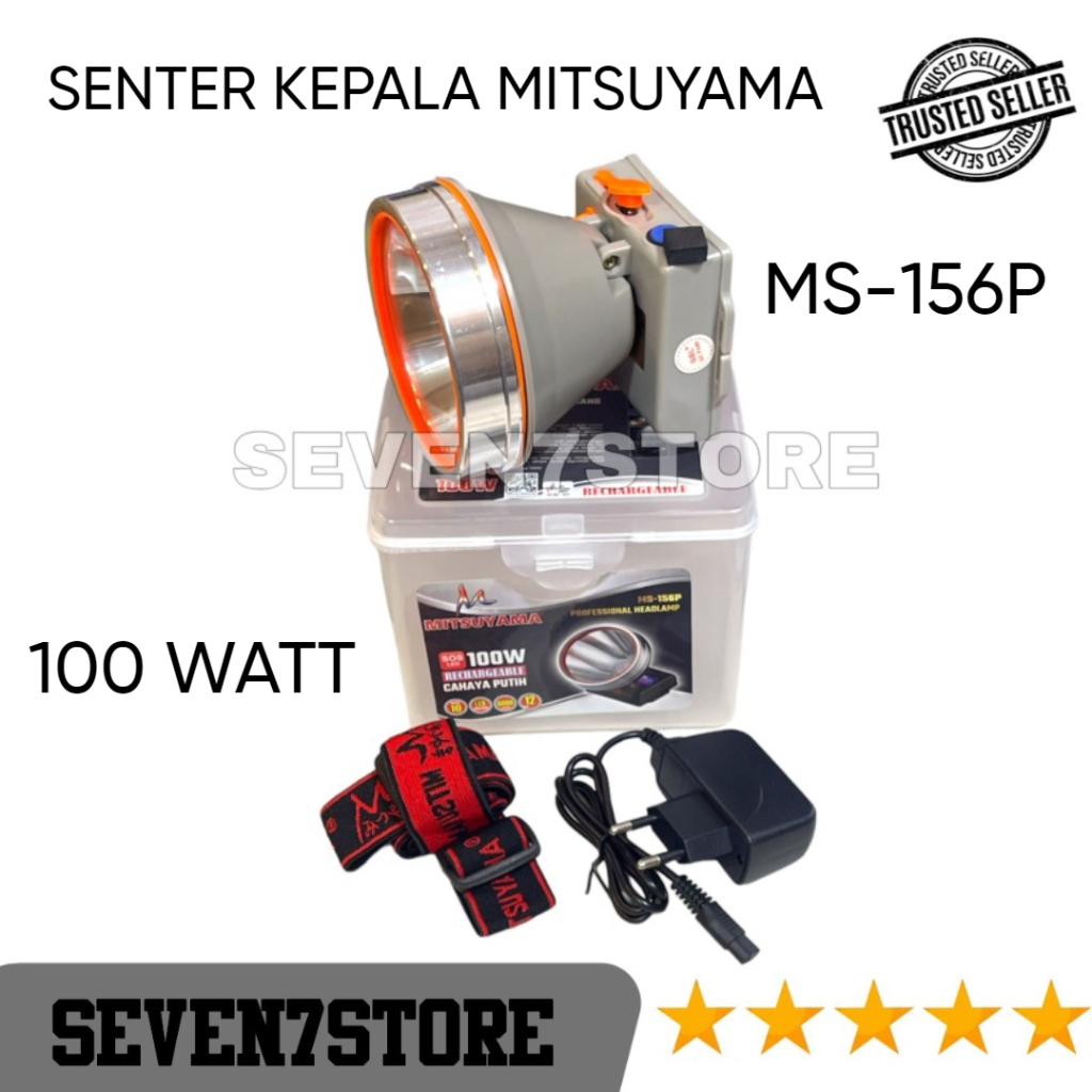 MS-156P Senter Kepala Mitsuyama 100W - MS 156P SENTER KEPALA Jumbo 100Watt Cahaya putih Super Terang