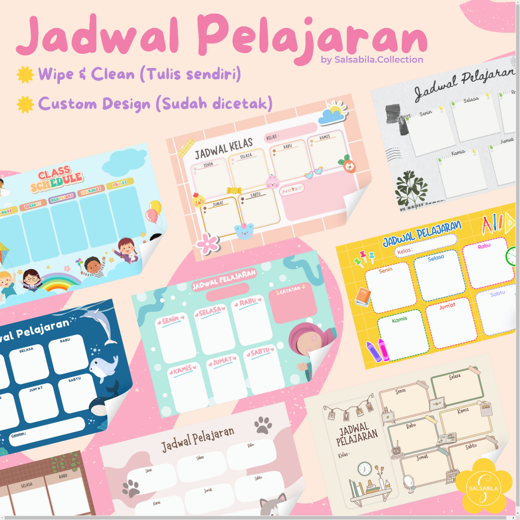 

Poster JADWAL PELAJARAN wipe and clean - Poster Sekolah Jadwal Pelajaran
