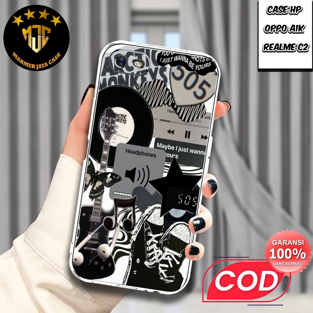 Case OPPO A1K / REALME C2 - Casing OPPO A1K Motif ( AEST ) - Softcase Premium Fourside - Bening Tran