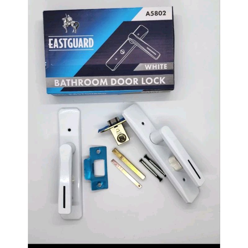 Handle Gagang Kunci Pintu Kamar Mandi - Kunci Pintu Toilet - Kunci Pintu Aluminium 1 Set