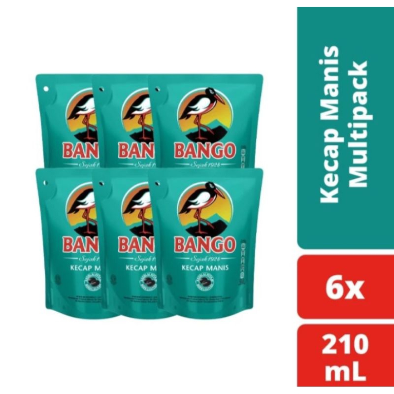 

[Paket Isi 6] Bango Kecap Manis Kemasan Pouch 210 ML