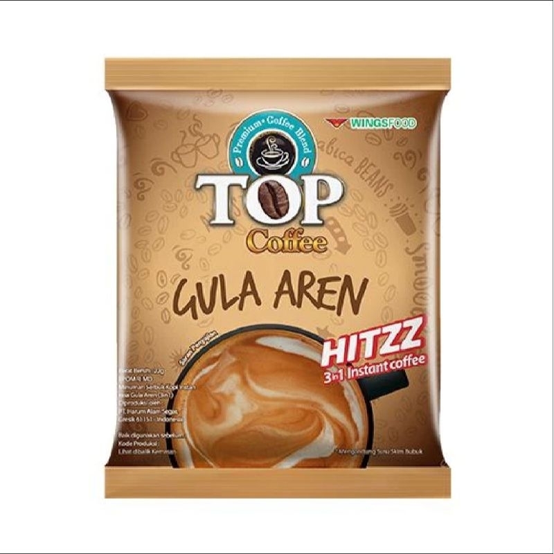 TOP COFFEE GULA AREN ISI 15pcs/TOP KOPI GULA AREN/ KOPI GULA AREN/KOPI AREN