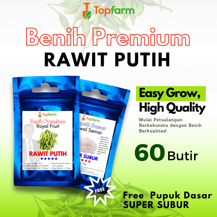 Benih Topfarm / Benih Cabe Rawit Putih / Benih Rawit Putih / Benih Cabe Rawit Putih / Benih Cabe Raw